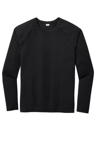 Sport-Tek PosiCharge Long Sleeve Tri-Blend Wicking Raglan Tee ST400LS Memphis Stone image thumbnail