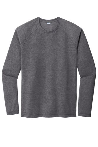 Sport-Tek PosiCharge Long Sleeve Tri-Blend Wicking Raglan Tee ST400LS Memphis Stone image thumbnail