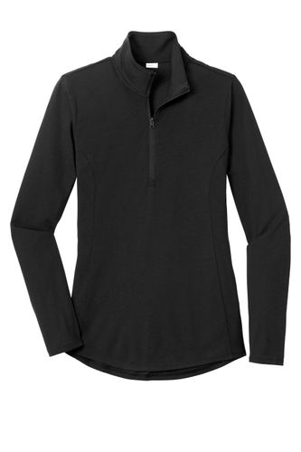 Sport-Tek Women's PosiCharge Tri-Blend Wicking 1/4-Zip Pullover. LST407 Memphis Stone image thumbnail