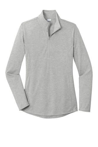 Sport-Tek Women's PosiCharge Tri-Blend Wicking 1/4-Zip Pullover. LST407 Memphis Stone image thumbnail