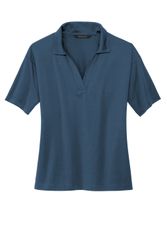 Image of MERCER+METTLE Women's Stretch Jersey Polo MM1015 Memphis Stone