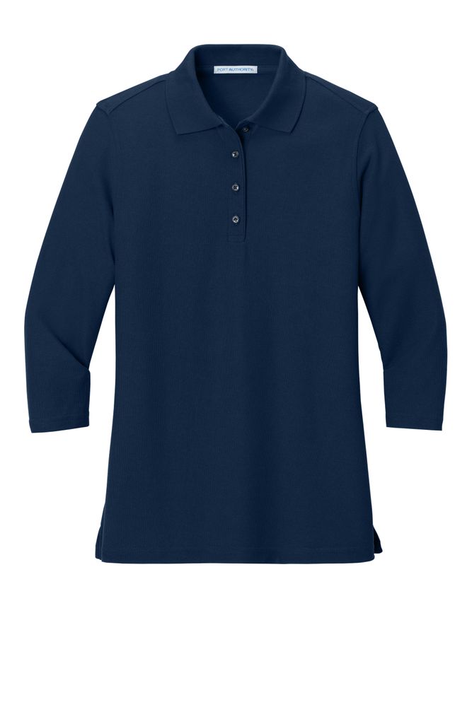 Port Authority® Ladies Silk Touch™ 3/4-Sleeve Polo. L562. primary image