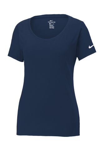 Nike Ladies Dri-FIT Cotton/Poly Scoop Neck Tee NKBQ5234 Memphis Stone image thumbnail