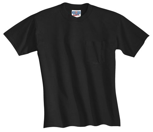 JERZEES - Dri-Power 50/50 Cotton/Poly Pocket T-Shirt. 29MP Memphis Stone image thumbnail