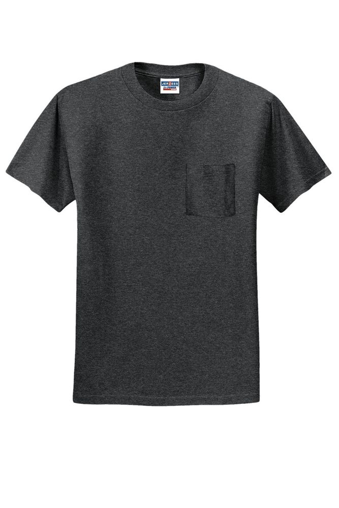 JERZEES - Dri-Power 50/50 Cotton/Poly Pocket T-Shirt. 29MP Memphis Stone primary image