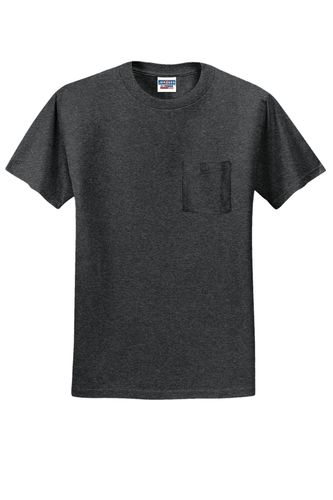 JERZEES - Dri-Power 50/50 Cotton/Poly Pocket T-Shirt. 29MP Memphis Stone image thumbnail