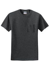Image of JERZEES - Dri-Power 50/50 Cotton/Poly Pocket T-Shirt. 29MP Memphis Stone