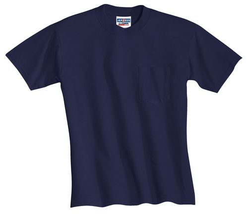 JERZEES - Dri-Power 50/50 Cotton/Poly Pocket T-Shirt. 29MP Memphis Stone image thumbnail