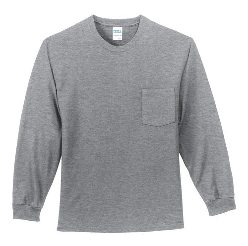 Port & Company Tall Long Sleeve Essential Pocket Tee. PC61LSPT D&B image thumbnail