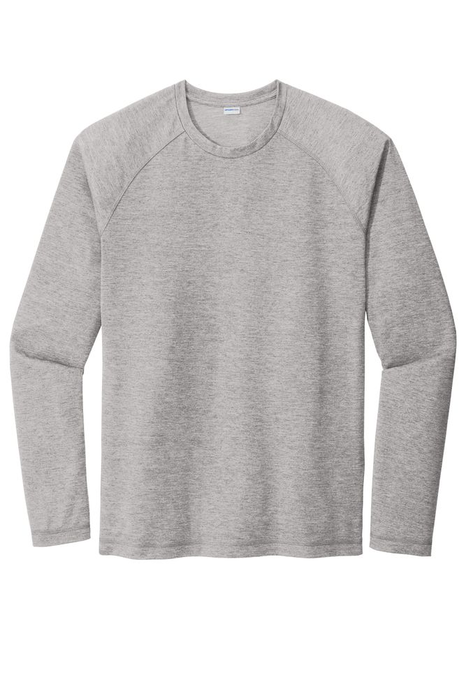 Sport-Tek PosiCharge Long Sleeve Tri-Blend Wicking Raglan Tee ST400LS D&B primary image