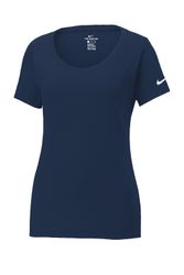 Image of Nike Ladies Dri-FIT Cotton/Poly Scoop Neck Tee D&B