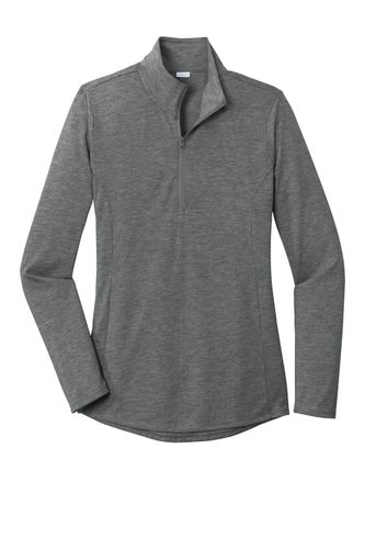 Sport-Tek Women's PosiCharge Tri-Blend Wicking 1/4-Zip Pullover. LST407 D&B image thumbnail