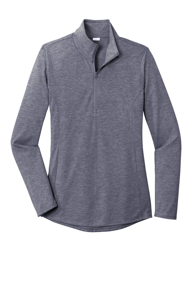 Sport-Tek Women's PosiCharge Tri-Blend Wicking 1/4-Zip Pullover. LST407 D&B primary image