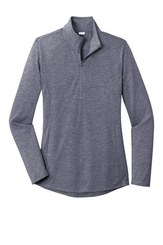 Sport-Tek Women's PosiCharge Tri-Blend Wicking 1/4-Zip Pullover. LST407 D&B image thumbnail