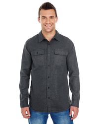 Image of Men's Solid Flannel Shirt