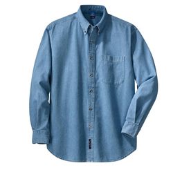 Image of Port & Company - Long Sleeve Value Denim Shirt