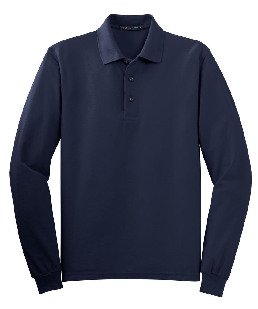 Port Authority Silk Touch Long Sleeve Polo. K500LS primary image