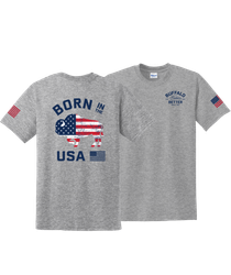 Image of Buffalo Construction Patriotic Born in the USA