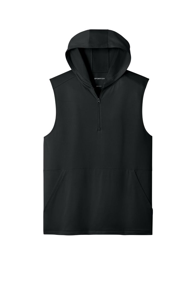 Sport-Tek Sport-Wick Stretch Sleeveless Hooded 1/4-Zip ST858 primary image