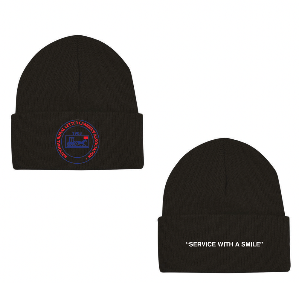 Black Beanie - Blue/Red Logo primary image