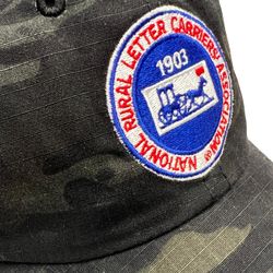 Image of Baseball Hat - Black Multicam w/ Flag