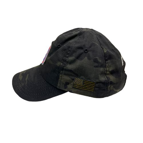 Baseball Hat - Black Multicam w/ Flag image thumbnail