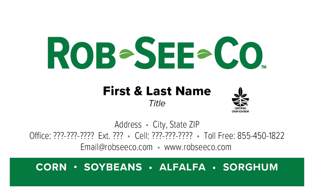 RSC-Business Cards - Rob See Co - Certified Crop Advisor - On Demand primary image
