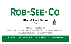 Image of RSC-Business Cards - Rob See Co - Certified Crop Advisor - On Demand