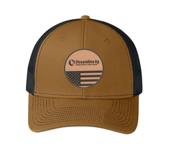 Image of SLA-Port Authority Trucker Leather Patch Cap  (6 pack)