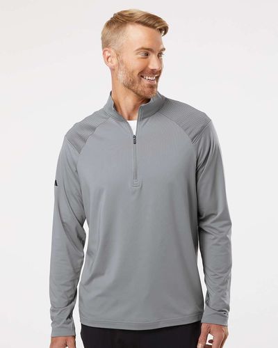 RSC-Adidas Men's Ultimate365 Lightweight Shoulder Stripe 1/4 Pullover - A520 - Black image thumbnail