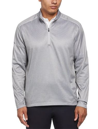 SLA-Callaway Golf Men's Peacoat Navy Houndstooth 1/4 Zip CGM768 - White image thumbnail