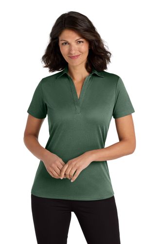 SLA-Port Authority Women's Heathered Silk Touch Performance Polo - LK542 - Black image thumbnail