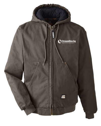 SLA- Berne Washed Cotton Duck Hooded Jacket - HJ375 - White image thumbnail
