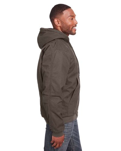SLA- Berne Washed Cotton Duck Hooded Jacket - HJ375 - White image thumbnail
