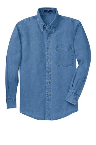 Port Authority Tall Long Sleeve Denim Shirt. TLS600 image thumbnail