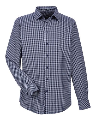 Men's CrownLux Performance® Tonal Mini Check Woven Dress Shirt - DG535 image thumbnail