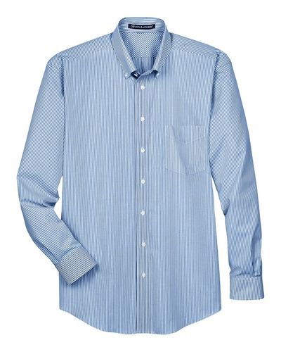 Men's Crown Collection® Banker Stripe Woven Dress Shirt - D645 image thumbnail