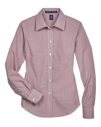 Women's Crown Collection® Gingham Check Woven Dress Shirt - D640W image thumbnail