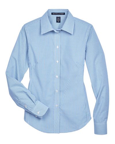 Women's Crown Collection® Gingham Check Woven Dress Shirt - D640W image thumbnail