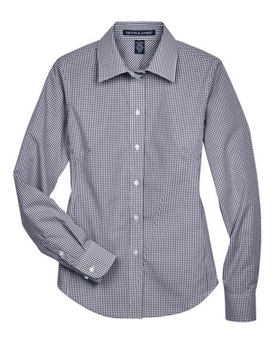 Women's Crown Collection® Gingham Check Woven Dress Shirt - D640W image thumbnail