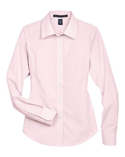 Women's Crown Collection® Gingham Check Woven Dress Shirt - D640W image thumbnail
