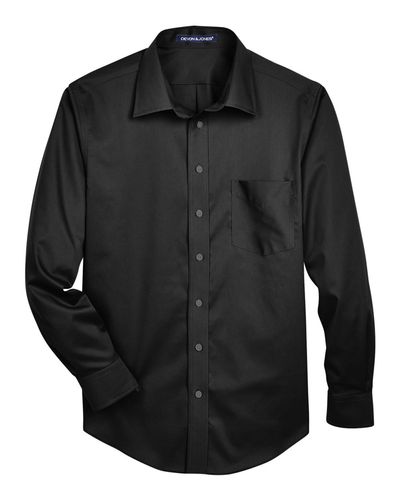 Men's Tall Crown Collection® Solid Stretch Twill Woven Dress Shirt - DG530T image thumbnail