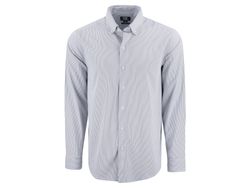 Image of Cutter & Buck Skyline Epic Confidence Recycled Pinstripe Mens Long Sleeve Dress Shirt