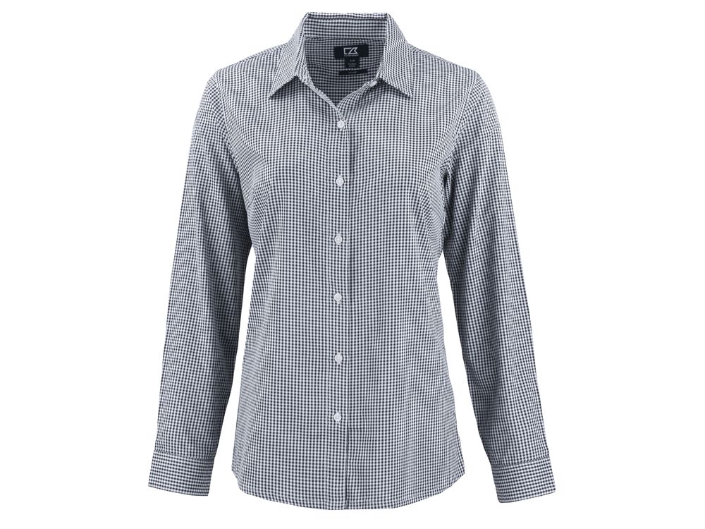 Cutter & Buck Skyline Epic Confidence Recycled Gingham Womens Long Sleeve Dress Shirt primary image