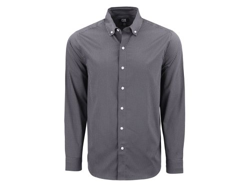 Cutter & Buck Skyline Epic Confidence Recycled Gingham Mens Long Sleeve Dress Shirt image thumbnail