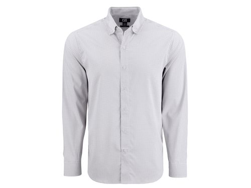 Cutter & Buck Skyline Epic Confidence Recycled Gingham Mens Long Sleeve Dress Shirt image thumbnail
