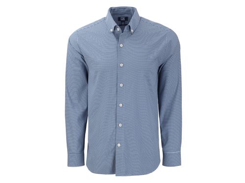 Cutter & Buck Skyline Epic Confidence Recycled Gingham Mens Long Sleeve Dress Shirt image thumbnail