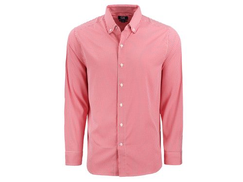 Cutter & Buck Skyline Epic Confidence Recycled Gingham Mens Long Sleeve Dress Shirt image thumbnail