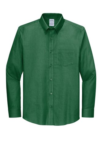 Brooks Brothers Wrinkle-Free Stretch Nailhead Shirt BB18002 image thumbnail