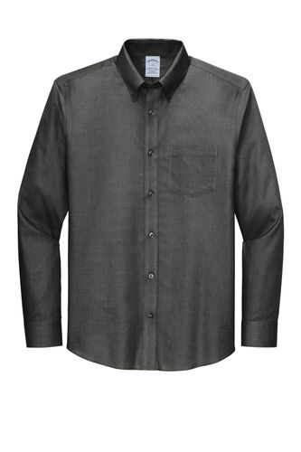Brooks Brothers Wrinkle-Free Stretch Nailhead Shirt BB18002 image thumbnail